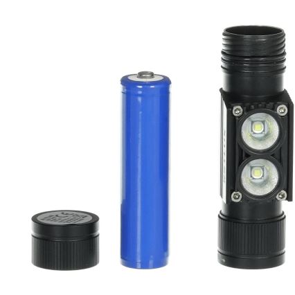 LED Nabíjecí hliníková čelovka LED/2600 mAh IP66