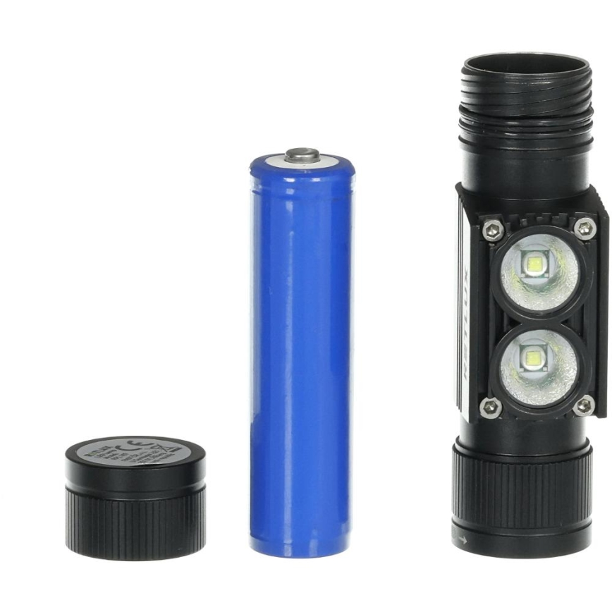 LED Nabíjecí hliníková čelovka LED/2600 mAh IP66