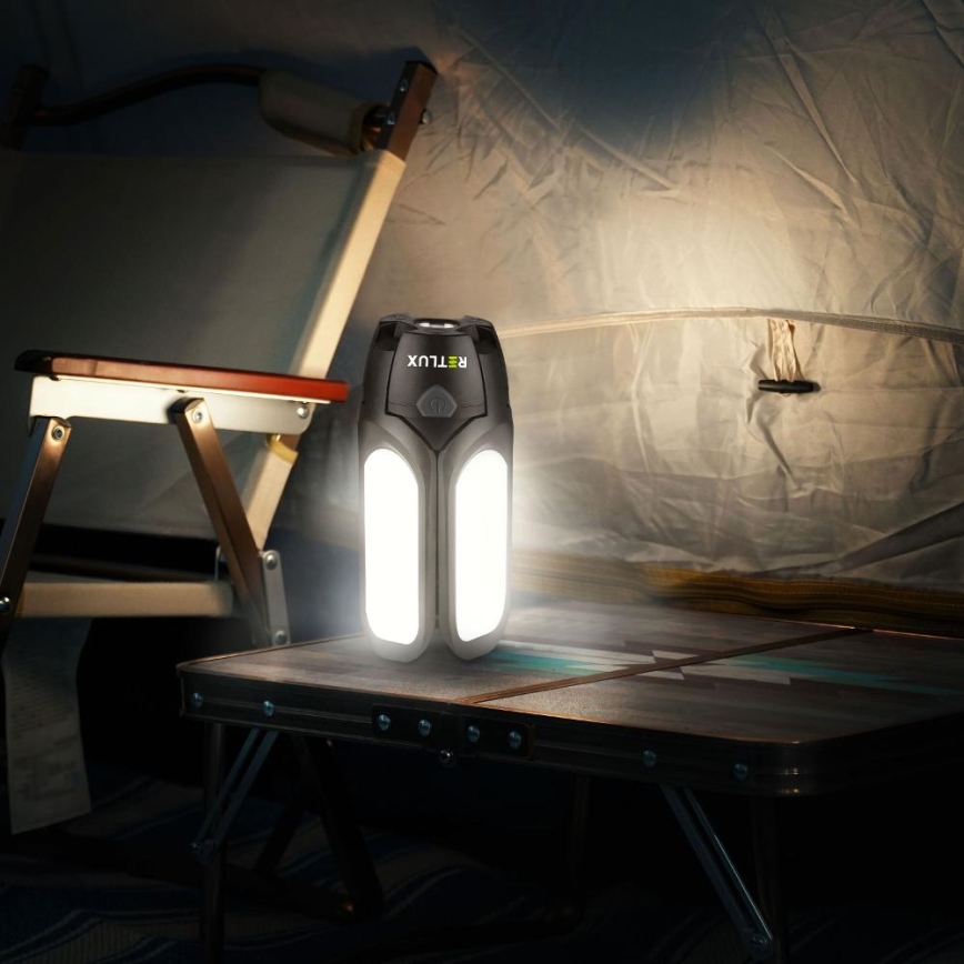 LED Nabíjecí kempingová svítilna se solárním panelem LED/3W/1600 mAh IPX4