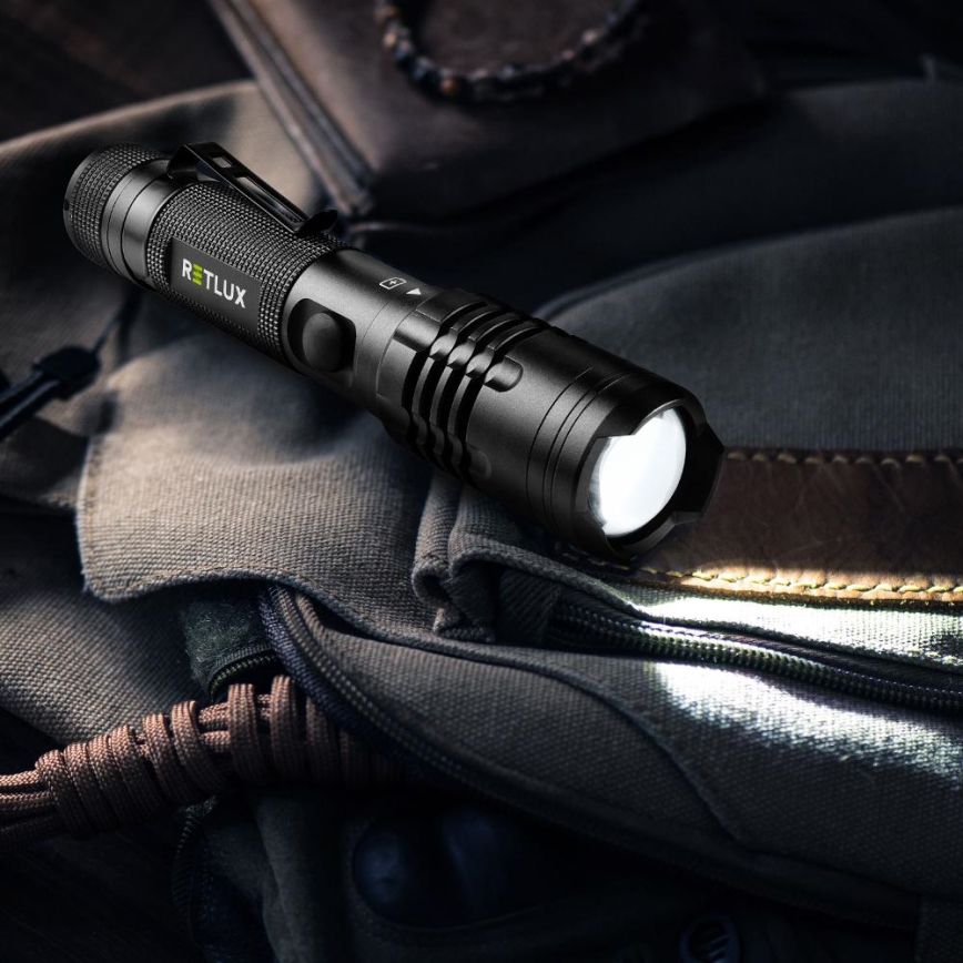 LED Nabíjecí hliníková svítilna s funkcí powerbanky LED/2000 mAh 1000 lm IP22