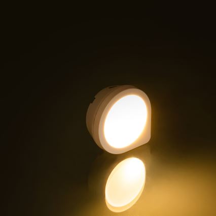 LED Orientační svítidlo se senzorem do zásuvky LED/0,4W/230V 3000K bílá