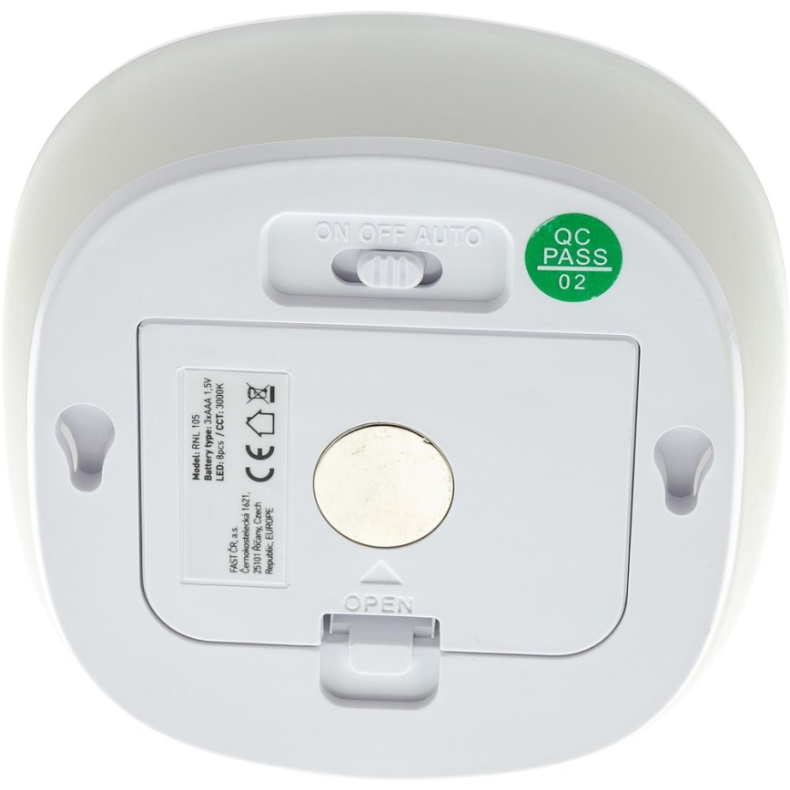 LED Orientační svítidlo se senzorem LED/0,45W/3xAAA 3000K bílá