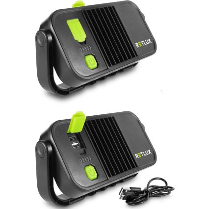 LED Pracovní svítilna s funkcí powerbanky LED/4400 mAh IP44 žlutá/černá