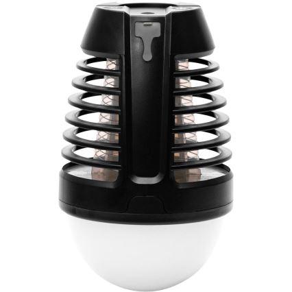 Retlux - LED Přenosná nabíjecí lampa s lapačem hmyzu LED/5W/1800 mAh IP44 černá