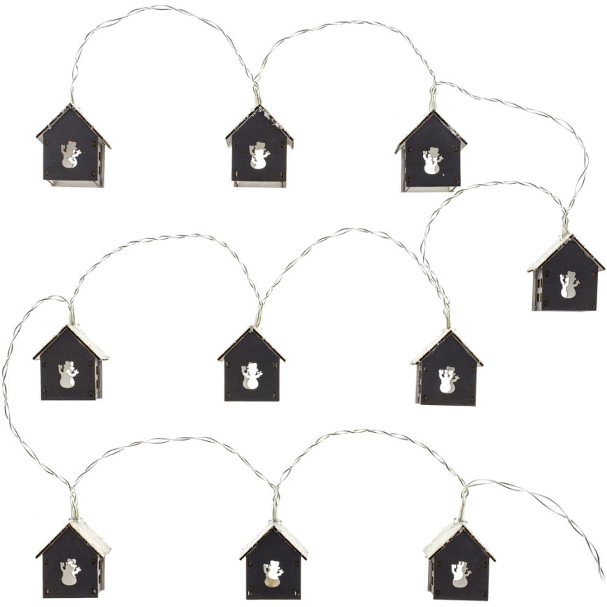 LED  řetěz 10xLED/2xAA 2,3m teplá bílá