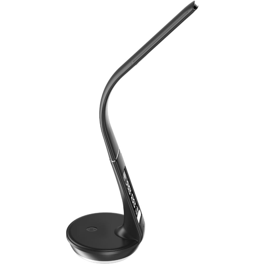 LED Stmívatelná stolní lampa s bezdrátovým nabíjením Qi 5W a displejem LED/6W/230V 3000/4000/6000K černá