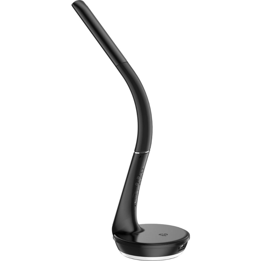 LED Stmívatelná stolní lampa s bezdrátovým nabíjením Qi 5W a displejem LED/6W/230V 3000/4000/6000K černá