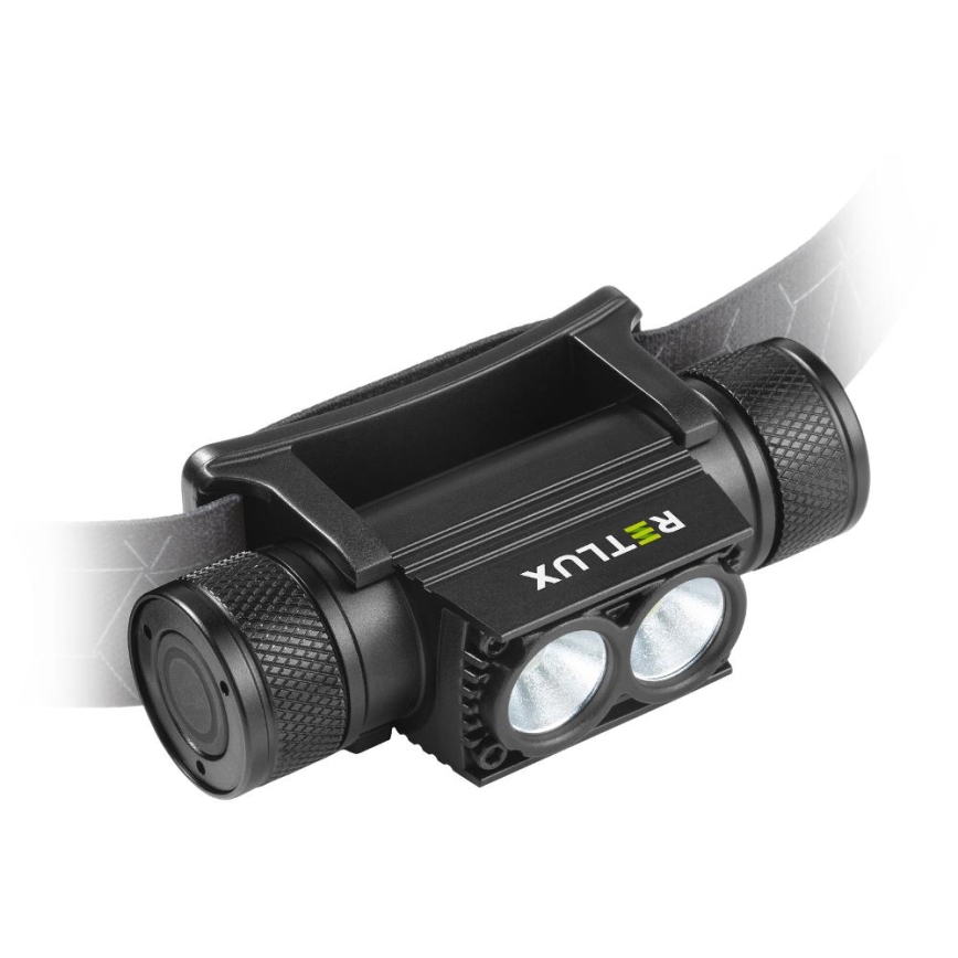 LED Stmívatelná nabíjecí hliníková čelovka LED/2600 mAh IP65