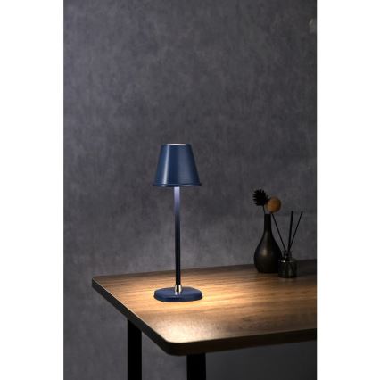 LED Stmívatelná nabíjecí stolní lampa LED/3W/1800 mAh tmavě modrá