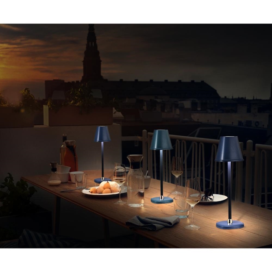 LED Stmívatelná nabíjecí stolní lampa LED/3W/1800 mAh tmavě modrá