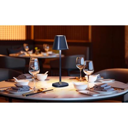 LED Stmívatelná nabíjecí stolní lampa LED/3W/1800 mAh tmavě modrá