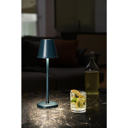 LED Stmívatelná nabíjecí stolní lampa LED/3W/1800 mAh tmavě modrá