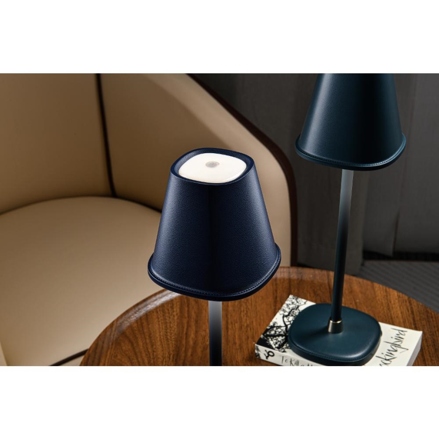 LED Stmívatelná nabíjecí stolní lampa LED/3W/1800 mAh tmavě modrá