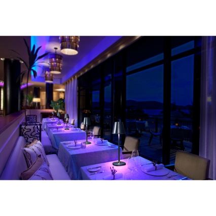 LED Stmívatelná nabíjecí stolní lampa LED/3W/1800 mAh tmavě modrá