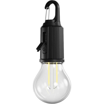 Retlux - LED Stmívatelná nabíjecí svítilna LED/0,3W/USB 400 mAh IP44 černá