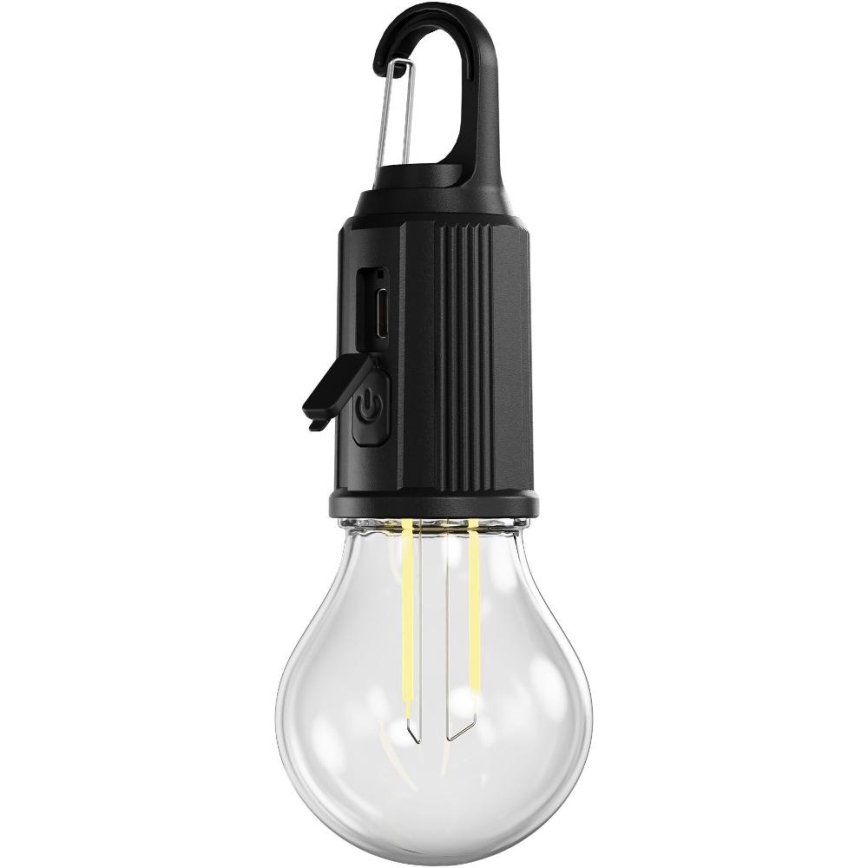 Retlux - LED Stmívatelná nabíjecí svítilna LED/0,3W/USB 400 mAh IP44 černá