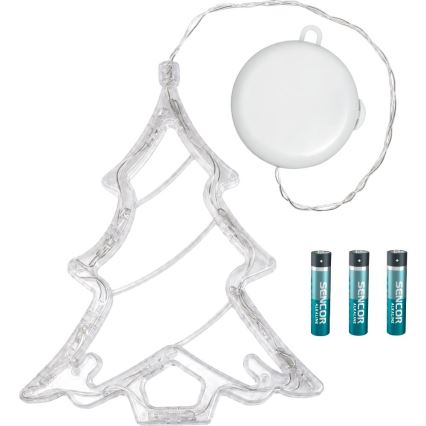 LED Vánoční dekorace LED/3xAAA/teplá bílá stromek