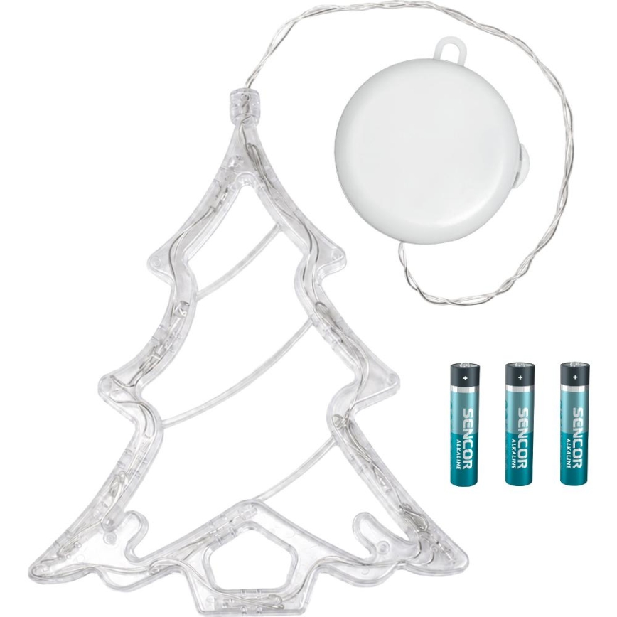 LED Vánoční dekorace LED/3xAAA/teplá bílá stromek
