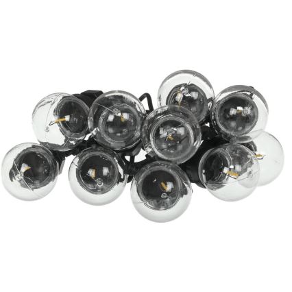 LED Venkovní dekorační řetěz GIRLANDA G45 10xE27/230V 8m IP44 teplá bílá