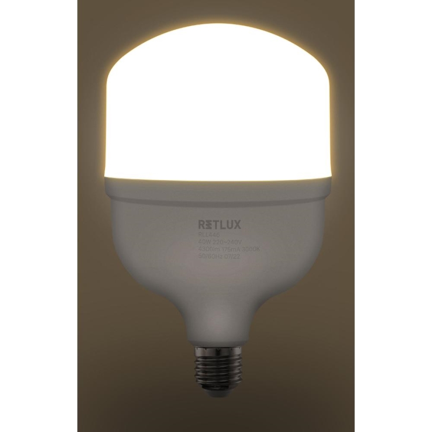 LED Žárovka T120 E27/40W/230V 3000K