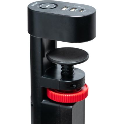 Prodlužovací kabel s uchycením na stůl 3Z Typ E + 2xUSB-A + 1xUSB-C 1,5m černá