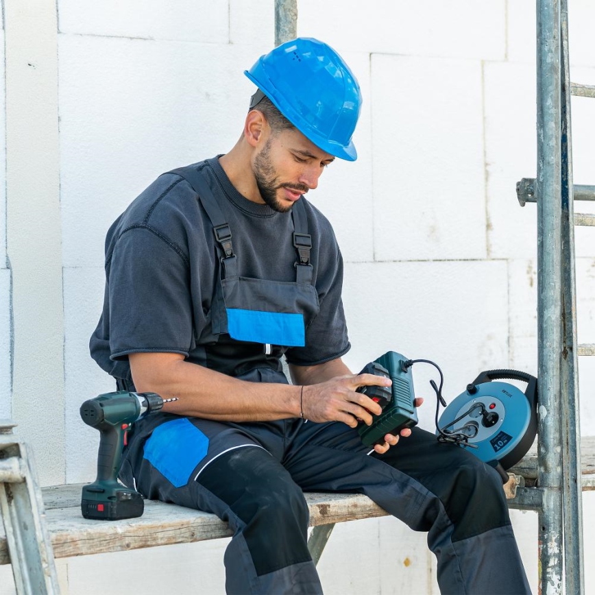 Retlux - Prodlužovací kabel na bubnu 3Z Typ E 10m modrá/černá