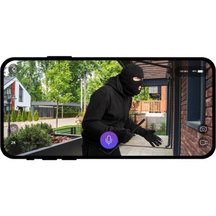 Videozvonek se senzorem pohybu 5MPx 1440p 5200 mAh Wi-Fi IP65 antracit