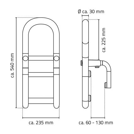 Ridder - Madlo na vanu 54x23,5 cm bílá