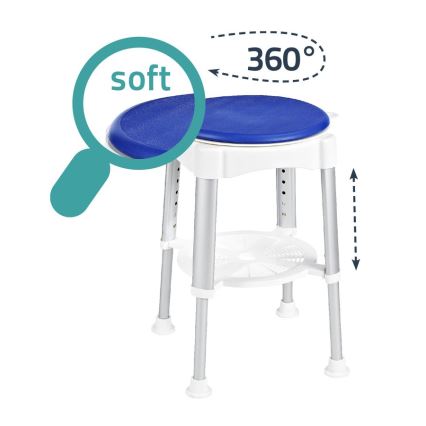 Ridder - Otočná stolička 58x35,5 cm modrá/bílá