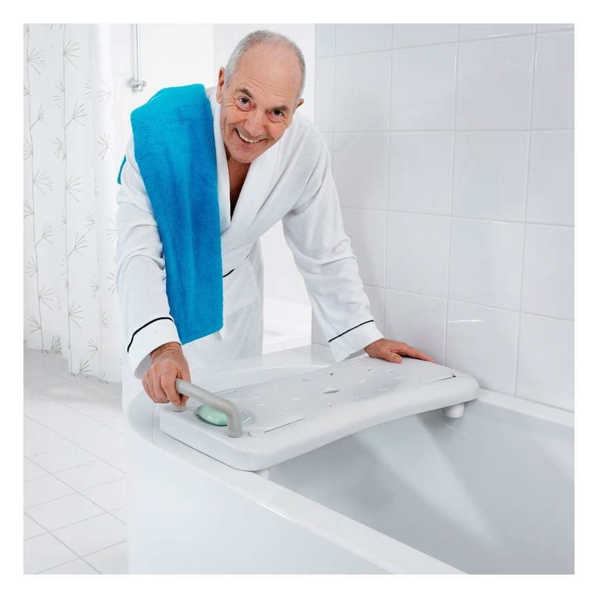 Ridder - Sedátko na vanu s madlem 31x70 cm bílá
