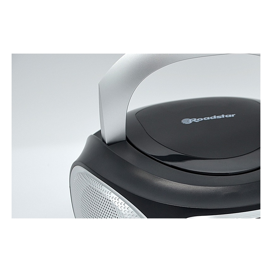 Roadstar CDR-365U/SL - Rádio s FM/PLL a USB 32W/230V/4xLR14 černá/stříbrná