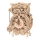 RoboTime - 3D dřevěné mechanické puzzle Soví hodiny 1xAA