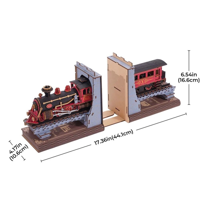 RoboTime - 3D skládačka Zarážka na knihy Historický parní vlak