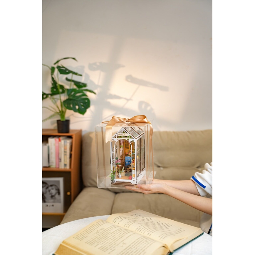 RoboTime - LED Zarážka na knihy Garden house 3D puzzle 2xAAA