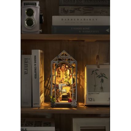 RoboTime - LED Zarážka na knihy Garden house 3D puzzle 2xAAA