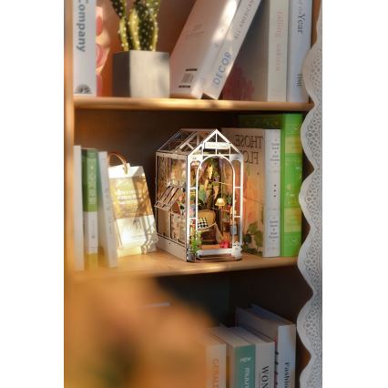 RoboTime - LED Zarážka na knihy Garden house 3D puzzle 2xAAA