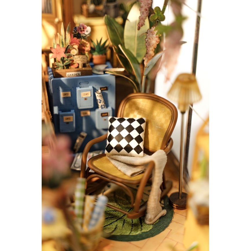 RoboTime - LED Zarážka na knihy Garden house 3D puzzle 2xAAA