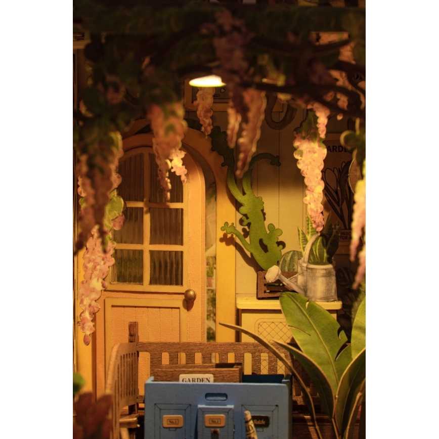 RoboTime - LED Zarážka na knihy Garden house 3D puzzle 2xAAA