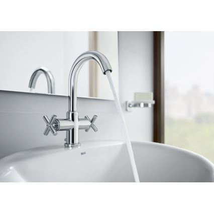 Roca A5A3043C00 - Umyvadlová baterie + výpusť s přepadem LOFT 27 cm lesklý chrom