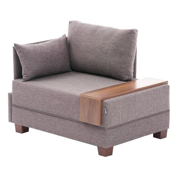 Rohové křeslo TULA hnědá levá