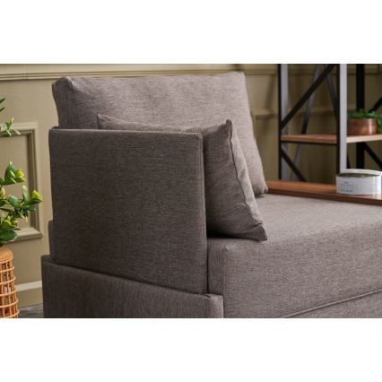 Rohové křeslo TULA hnědá levá