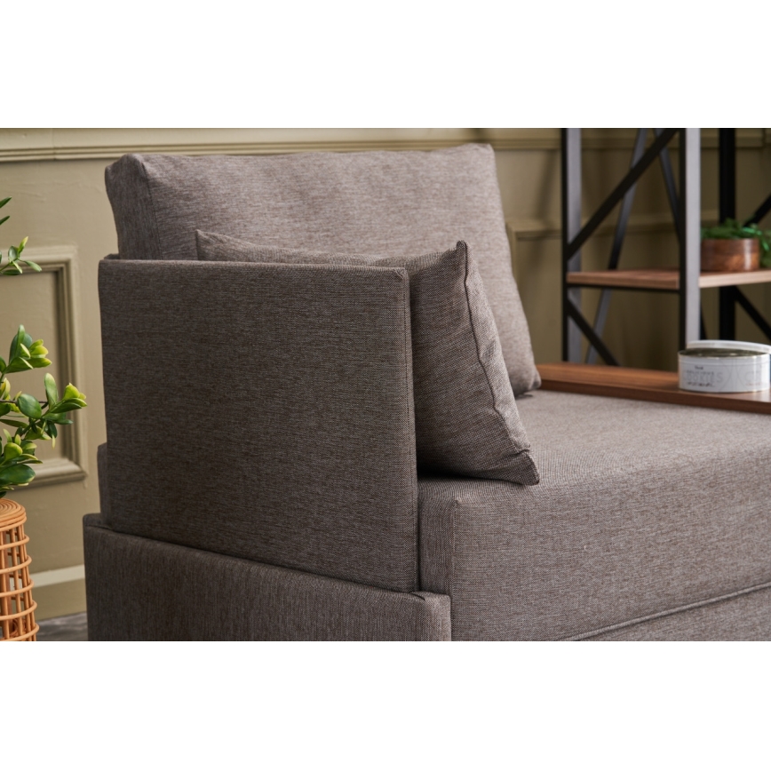 Rohové křeslo TULA hnědá levá