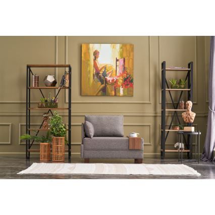 Rohové křeslo TULA hnědá levá