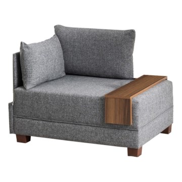 Rohové křeslo TULA šedá levá