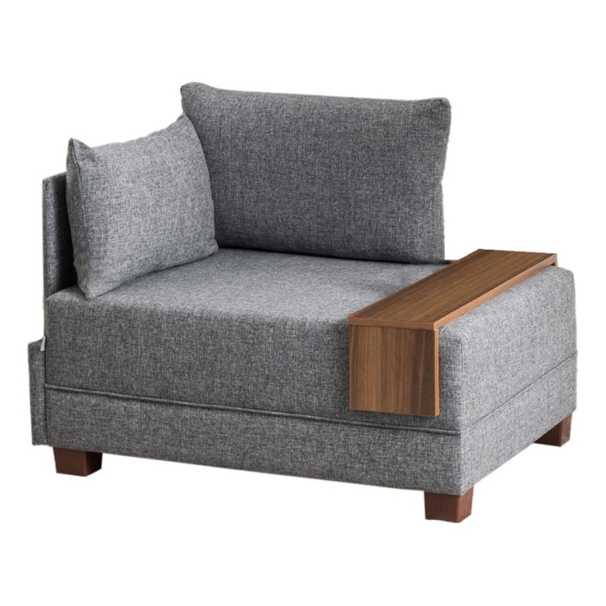 Rohové křeslo TULA šedá levá