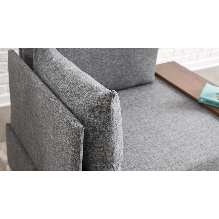 Rohové křeslo TULA šedá levá