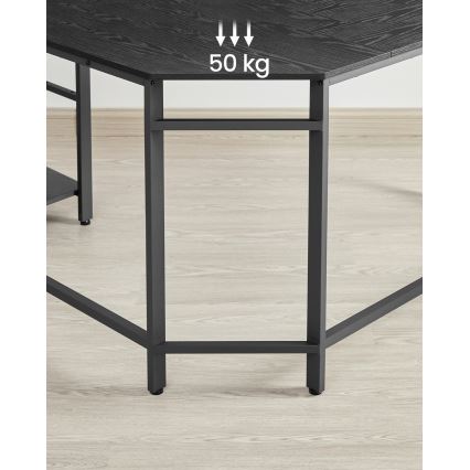 Rohový psací stůl SOLEA 138x138 cm černá