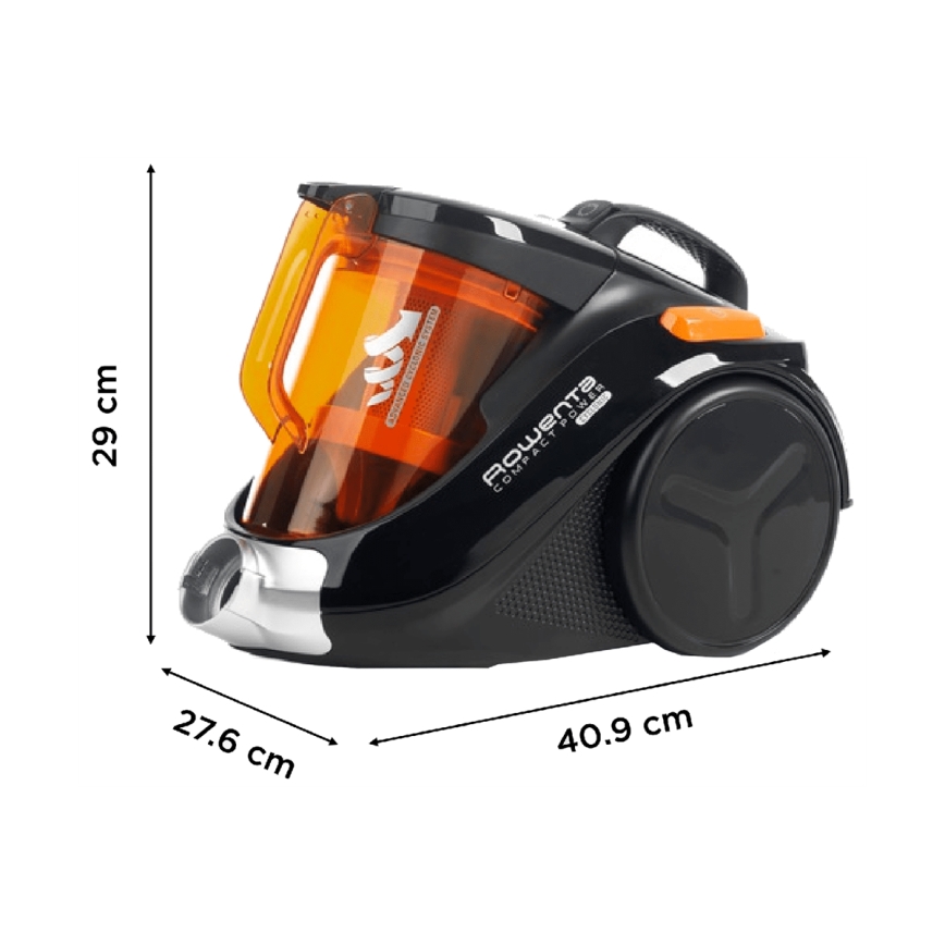 Rowenta - Bezsáčkový vysavač COMPACT POWER 1,5l 750W/230V černá/oranžová