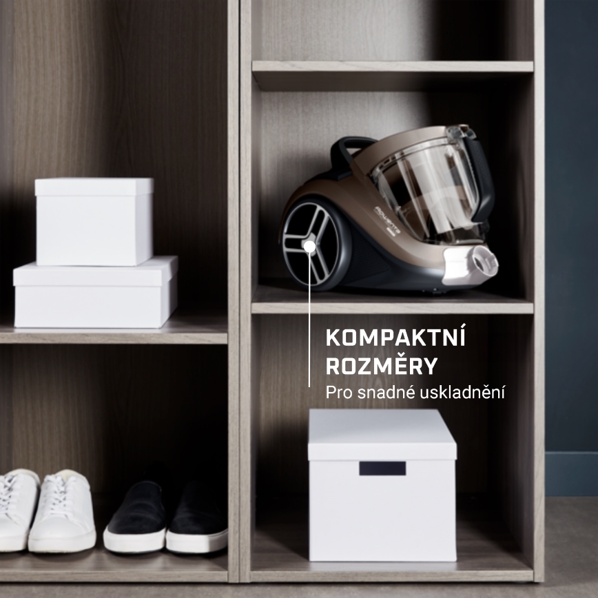 Rowenta - Bezsáčkový vysavač COMPACT POWER XXL 2,5l 900W/230V hnědá