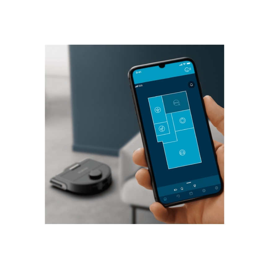 Rowenta - Chytrý robotický vysavač s mopem X-PLORER S240+ AI Animal & Allergy Wi-Fi 5200 mAh